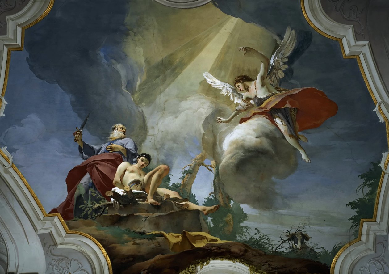 Izsák feláldozása, 1728 körül. alkotó: Giambattista Tiepolo