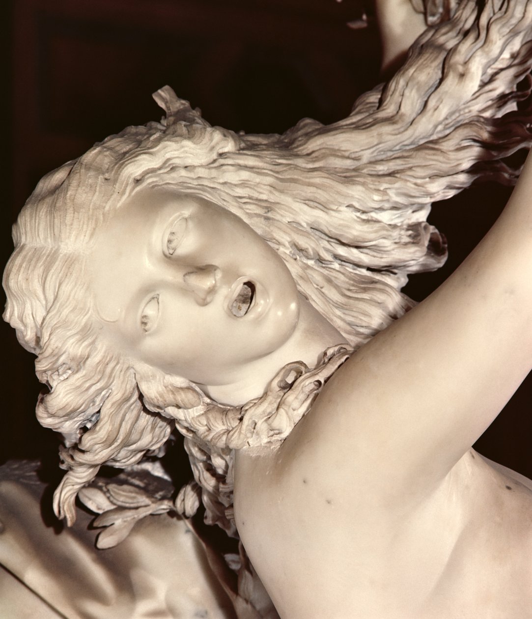 Apollo és Daphne, Daphnes fej részlete, 1622-25 márvány alkotó: Gian Lorenzo Bernini