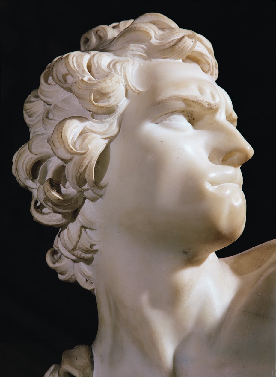 Dávid (a fej részlete, jobb oldali profil), 1623 (márvány) alkotó: Gian Lorenzo Bernini