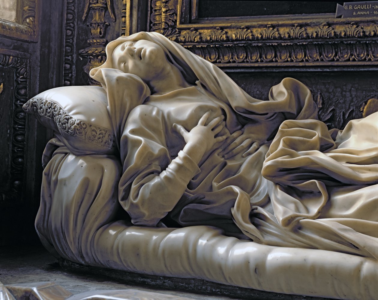 Boldog Ludovica Albertoni halála, az Altieri-kápolnából, 1674 (márvány) alkotó: Gian Lorenzo Bernini