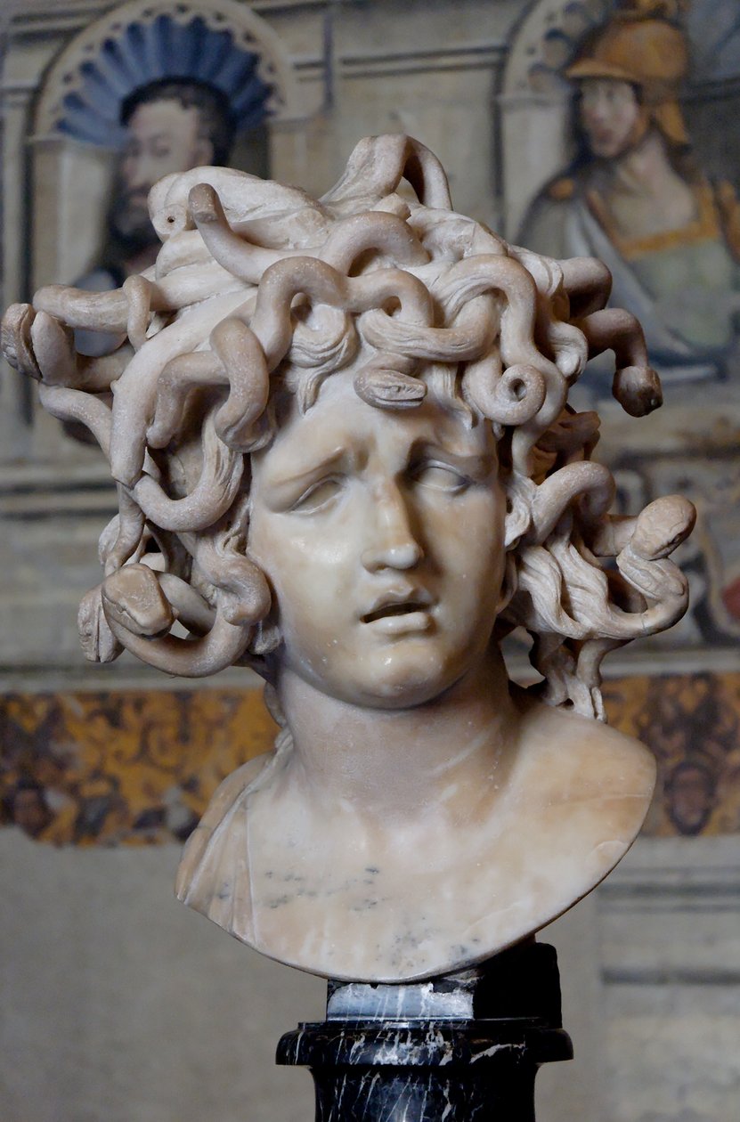 Medúza feje. Márvány, 1630 alkotó: Gian Lorenzo Bernini