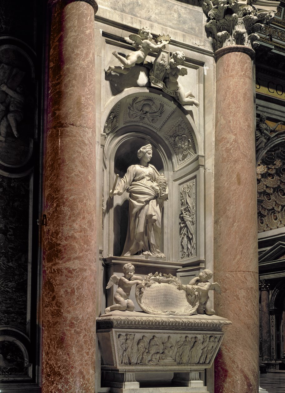 Nagy Matilda grófnő (1046-1115) síremléke, 1633 (márvány) alkotó: Gian Lorenzo Bernini