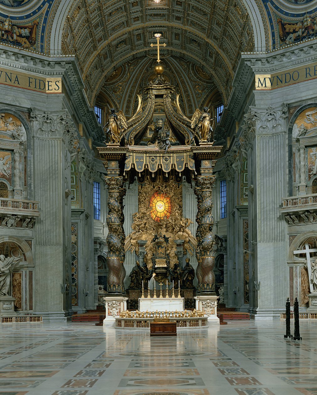 A Baldacchino, a főoltár és a Szent Péter szék alkotó: Gian Lorenzo Bernini