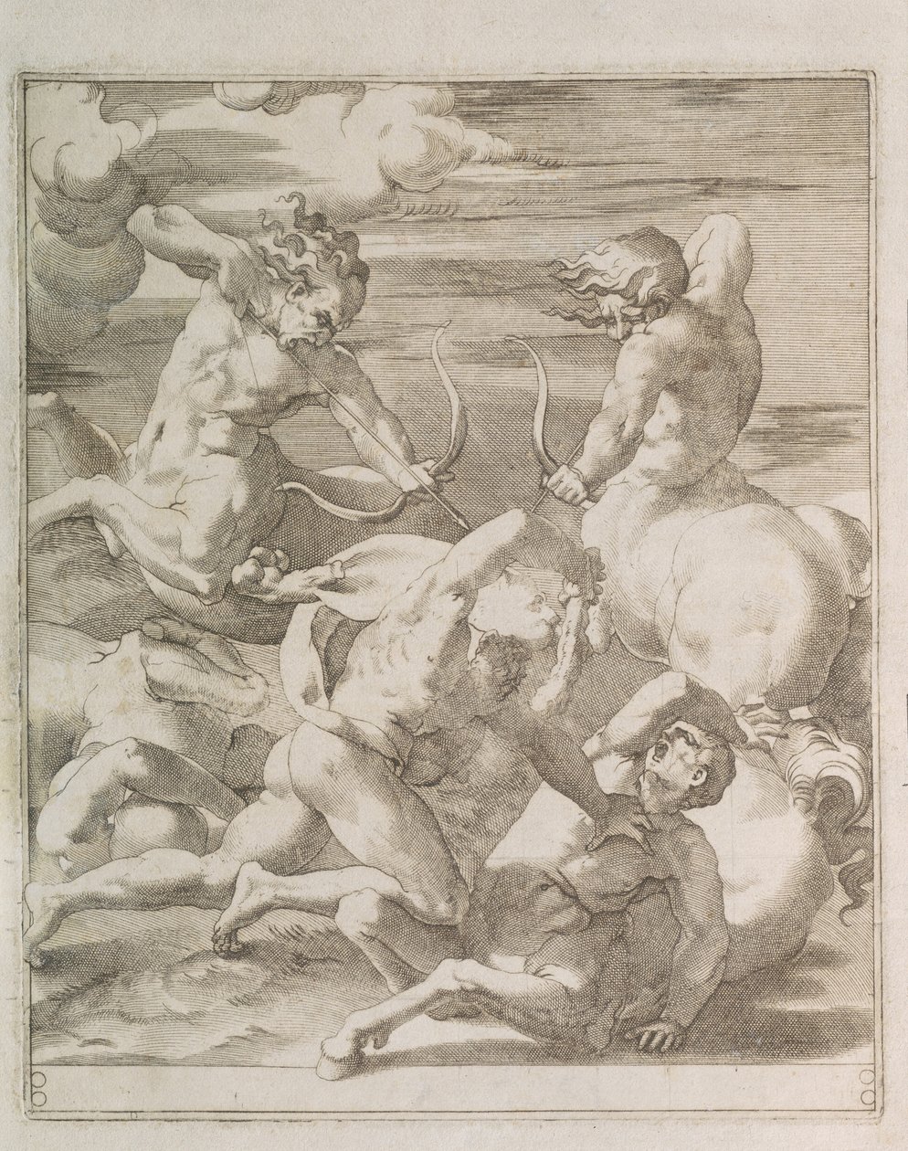 Csata Herkules és Kentaurok között, 1527 alkotó: Gian Jacopo Caraglio