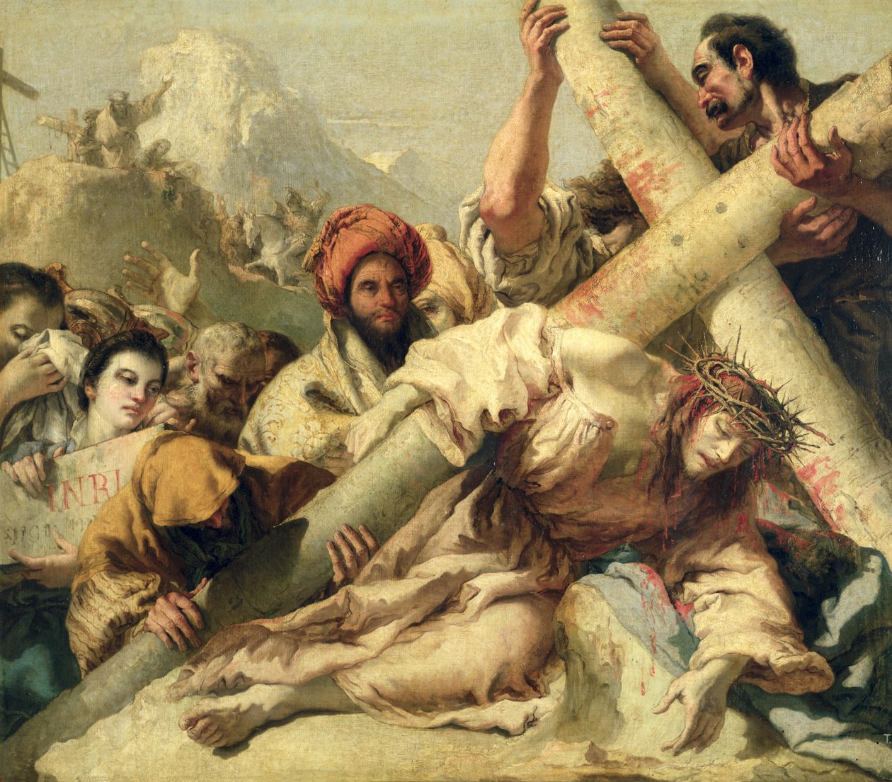 Krisztus bukása a Kálváriára vezető úton, 1772 alkotó: Giovanni Domenico Tiepolo