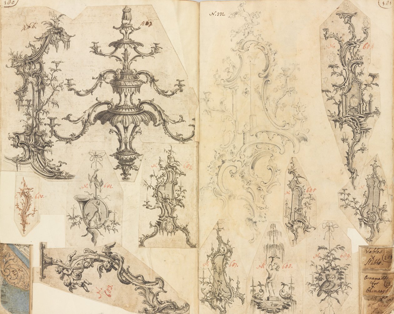 Scrapbook of Working Designs, kb. 1760. alkotó: Gideon Saint