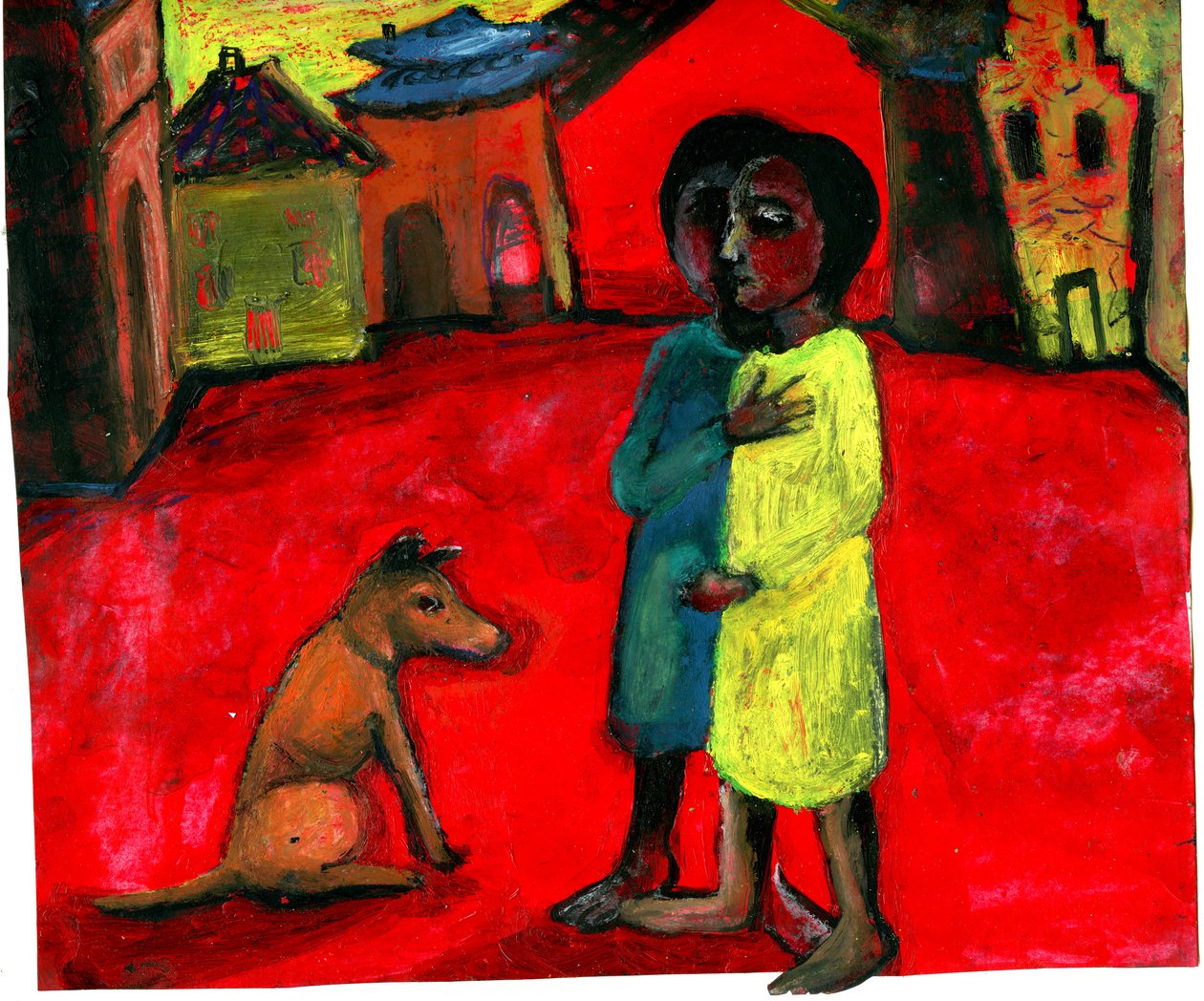 Barna kutya, 2004, (vegyes technika) alkotó: Gigi Sudbury