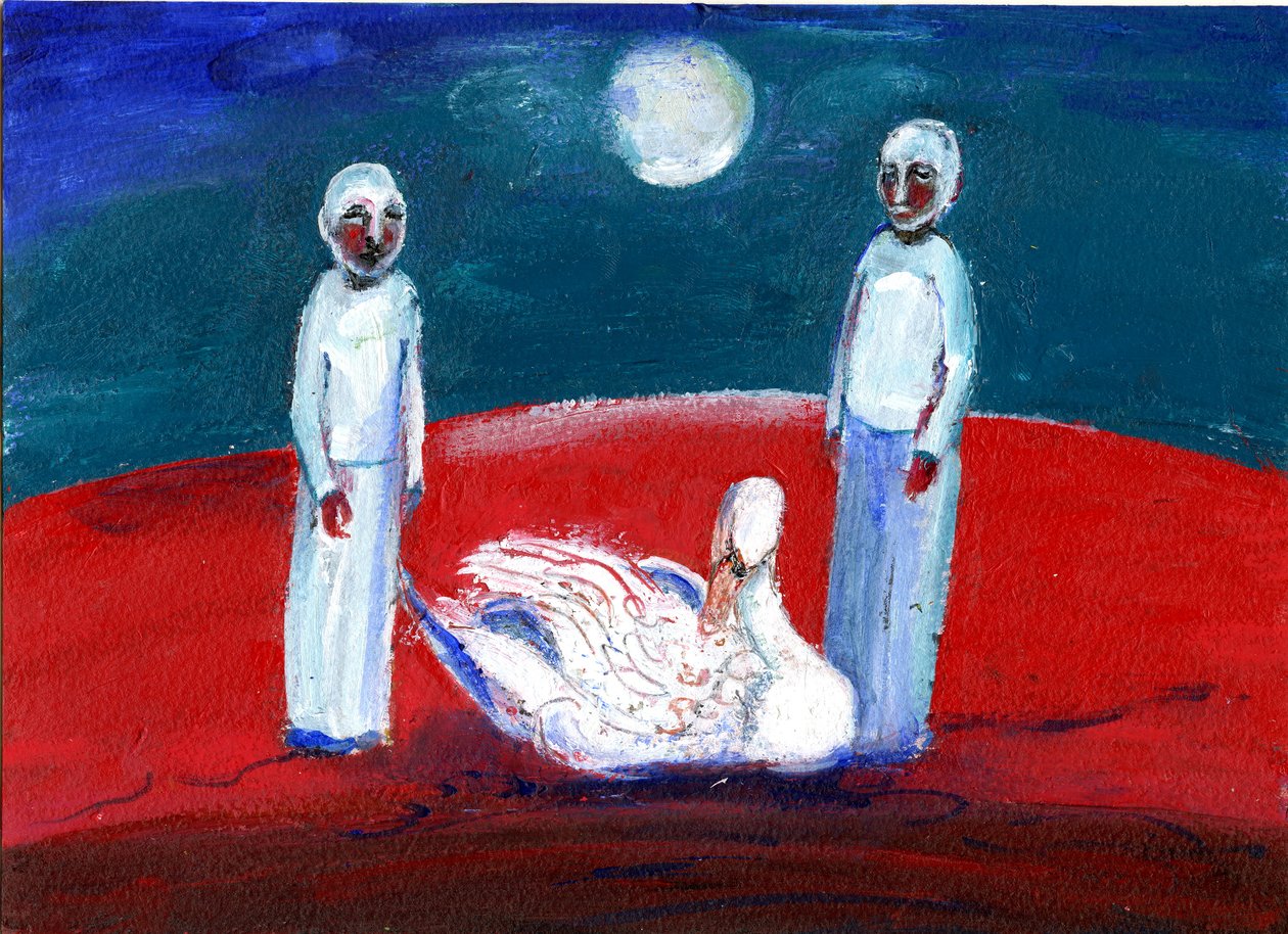 Hattyú, 2013, (olaj, papír) alkotó: Gigi Sudbury