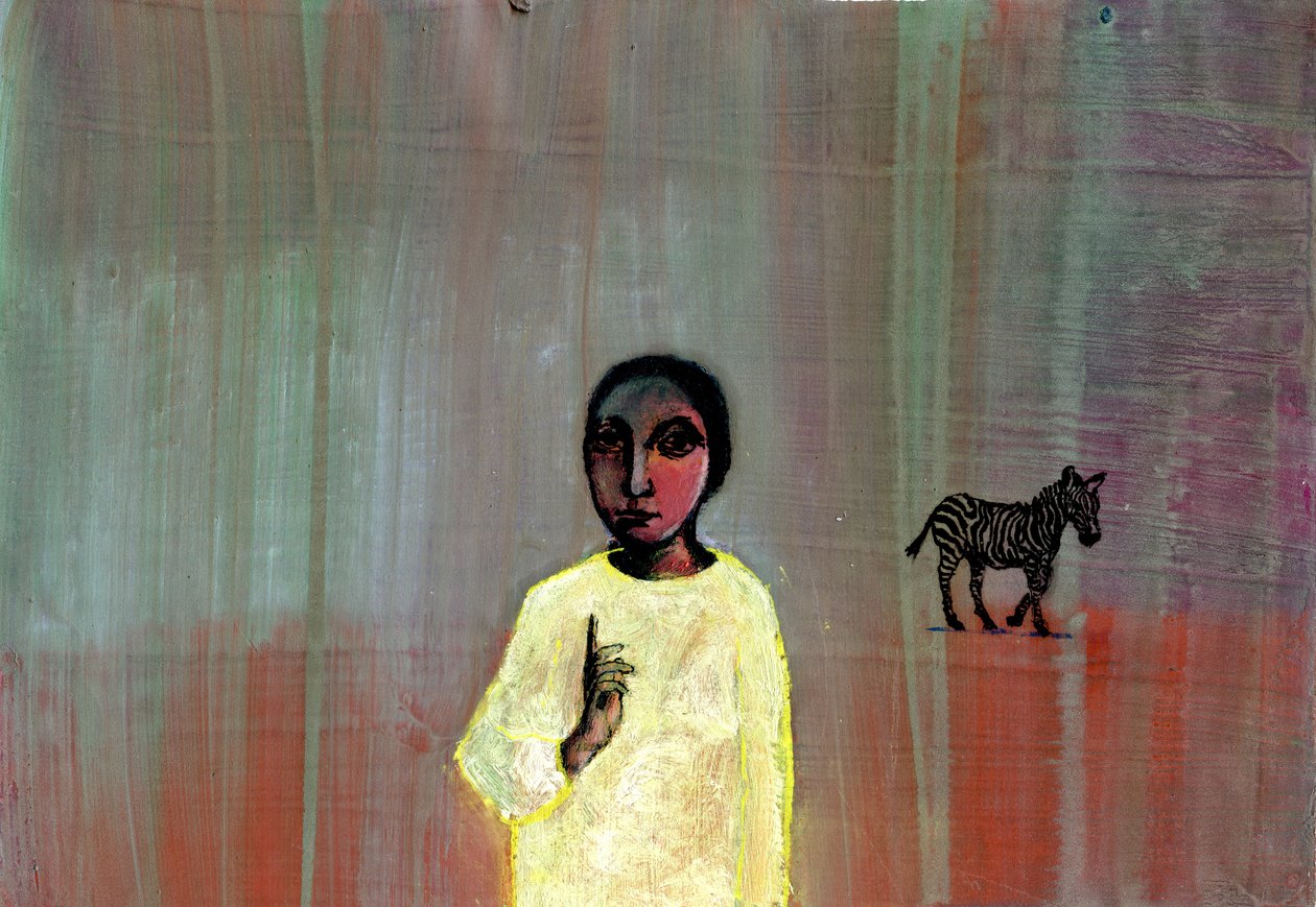 Zebra, 2005, (vegyes technika) alkotó: Gigi Sudbury