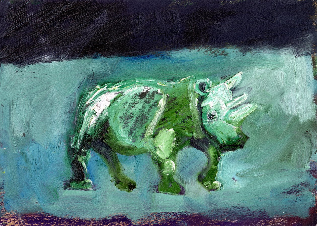 Rhinoceros, 2002, (olaj, papír) alkotó: Gigi Sudbury