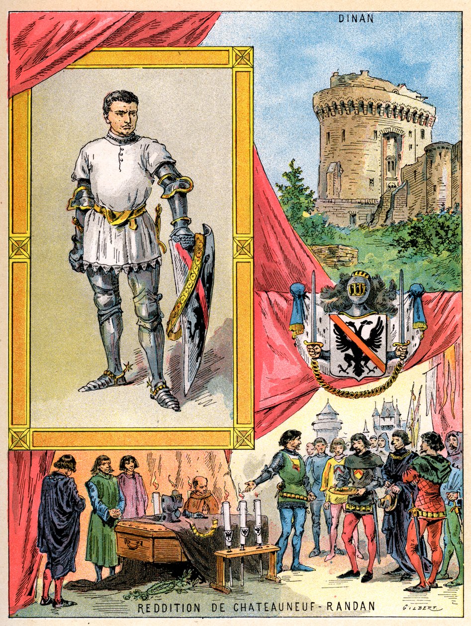Bertrand du Guesclin, breton lovag, 1898 alkotó: Gilbert
