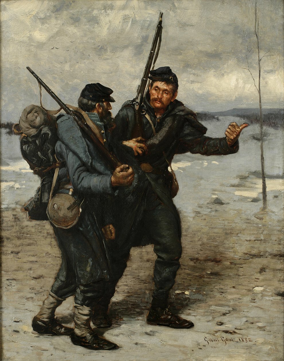 The Stragglers, 1882 alkotó: Gilbert Gaul
