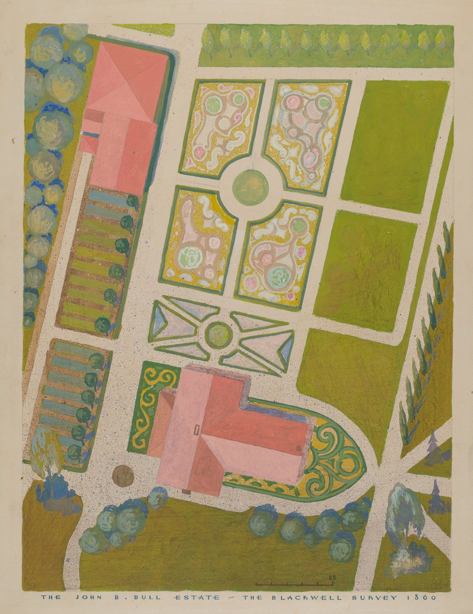 John B. Bull Garden, c. 1938. alkotó: Gilbert Sackerman