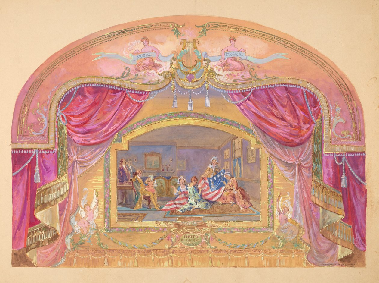 Színházi festmény, 19351942. alkotó: Gilbert Sackerman