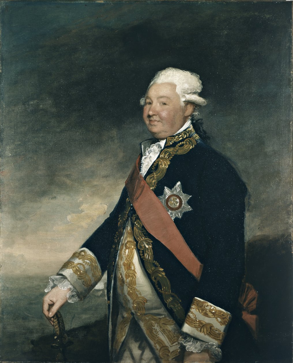 Edward Hughes admirális (olaj, vászon) alkotó: Gilbert Stuart