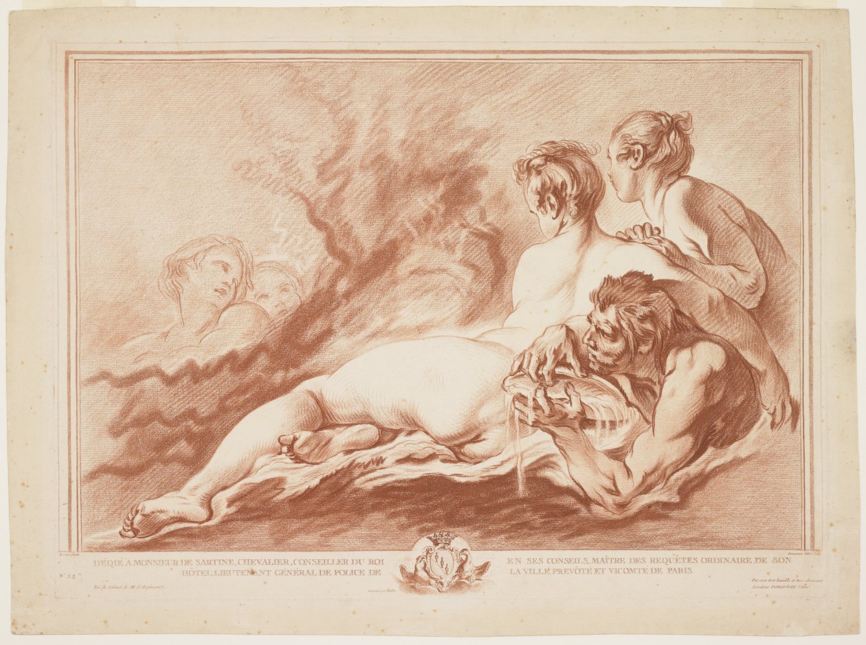 Nereidák és Triton c. 1762 alkotó: Giles Demarteau