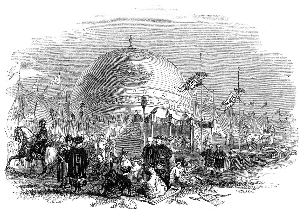 Az ágyúpróbát nagy ünnepség, 1847 alkotó: Giles