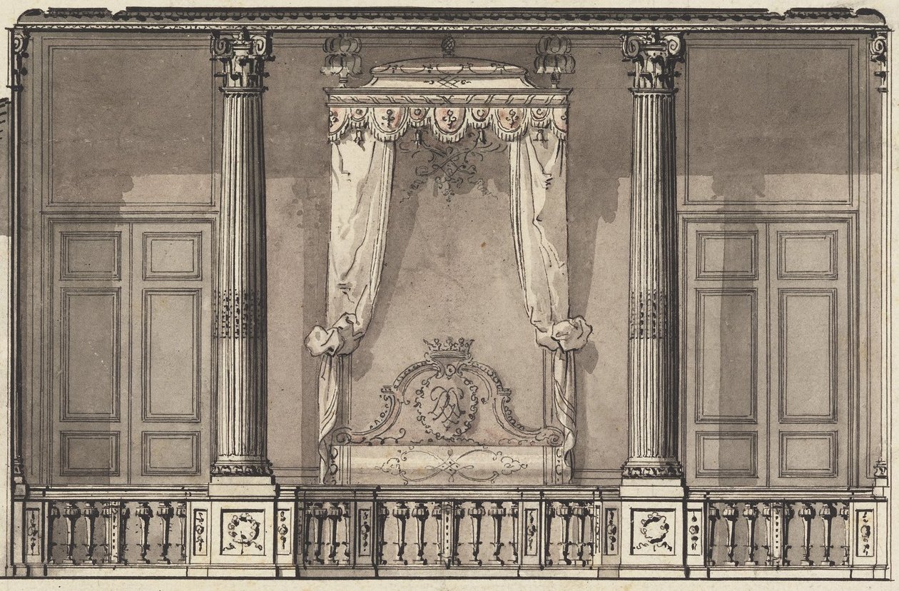 A Duc dOrléans ágyfülkéje, Palais Royal, Párizs alkotó: Gilles Marie Oppenord