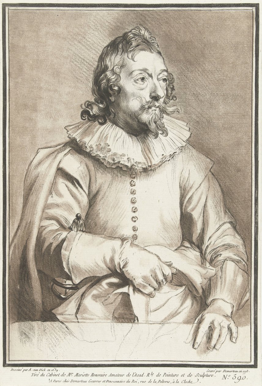 Férfi portréja alkotó: Gilles Demarteau