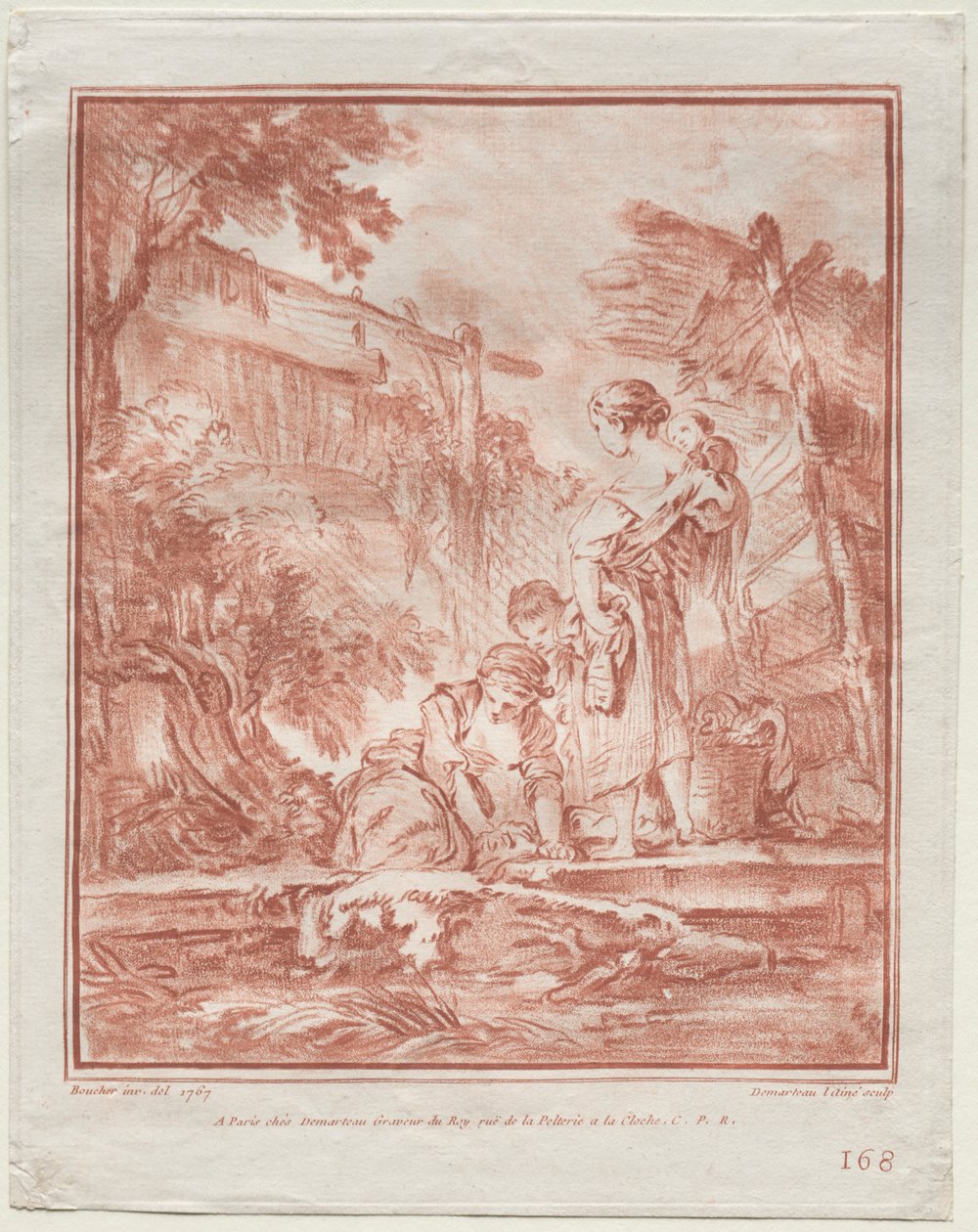 A mosónő, 1767. alkotó: Gilles Demarteau