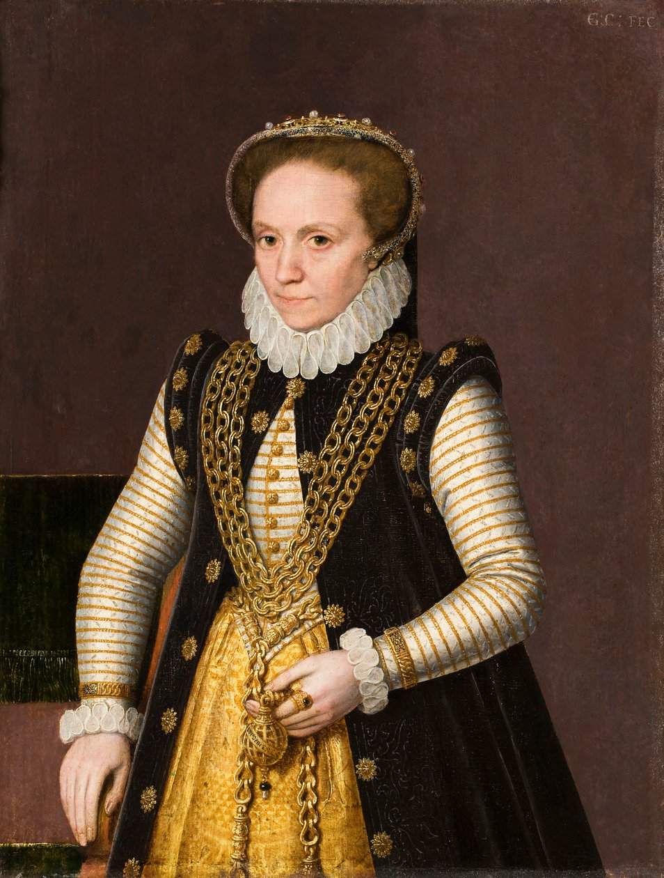 Egy ismeretlen nemesasszony portréja, 1575. alkotó: Gillis Claeissens