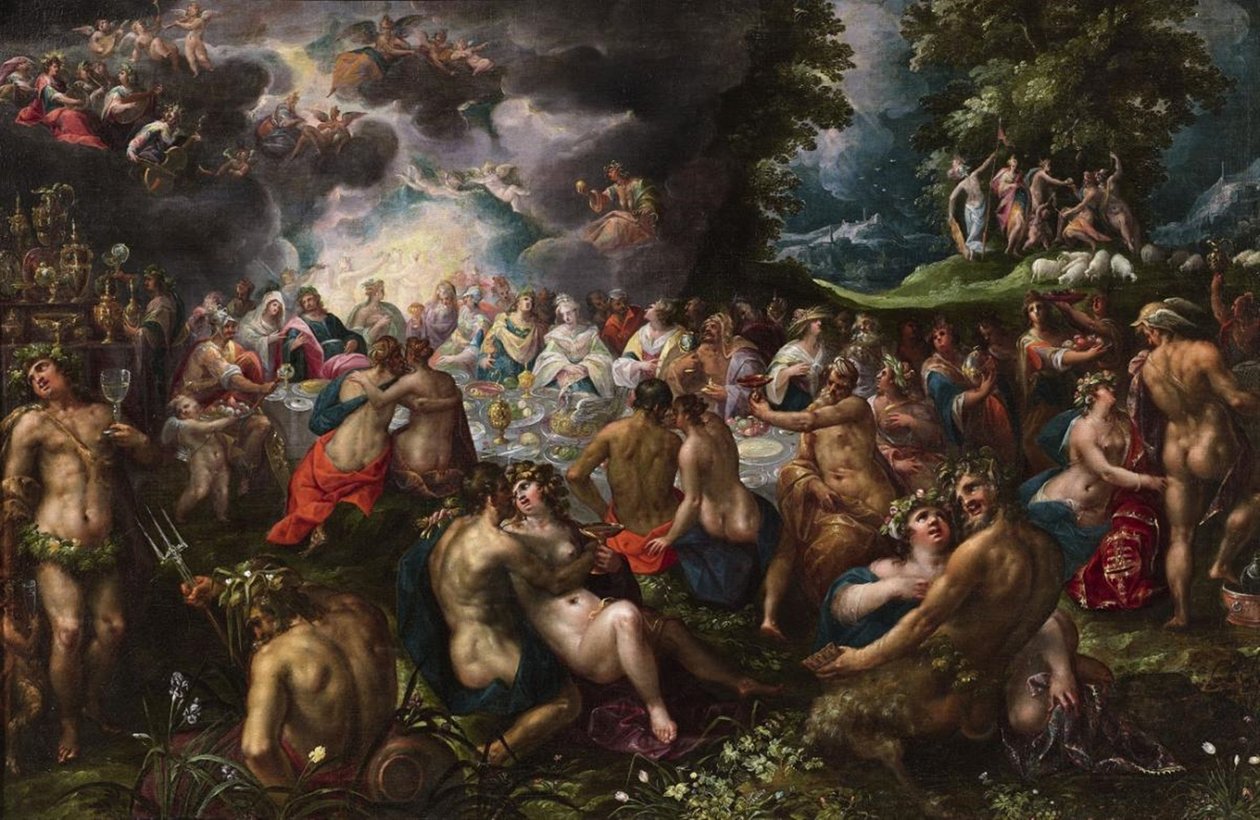 Gillis-van-Valckenborch-THE-MARRIAGE-OF-PELEUS-AND-THETIS alkotó: Gillis van Valckenborch