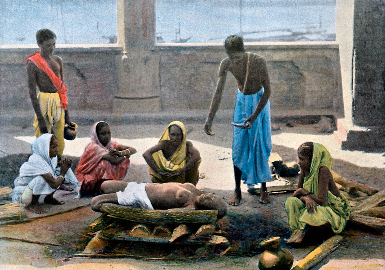 Hamvasztás Indiában, 1890 alkotó: Gillot