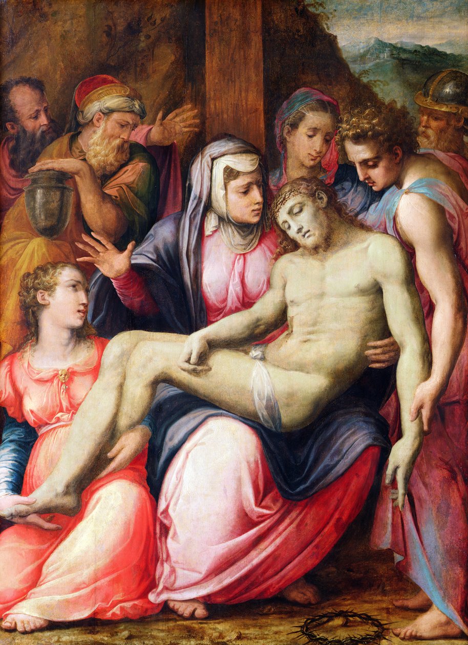 The Deposition, 1540 körül (tempera a panelen) alkotó: Giorgio Vasari