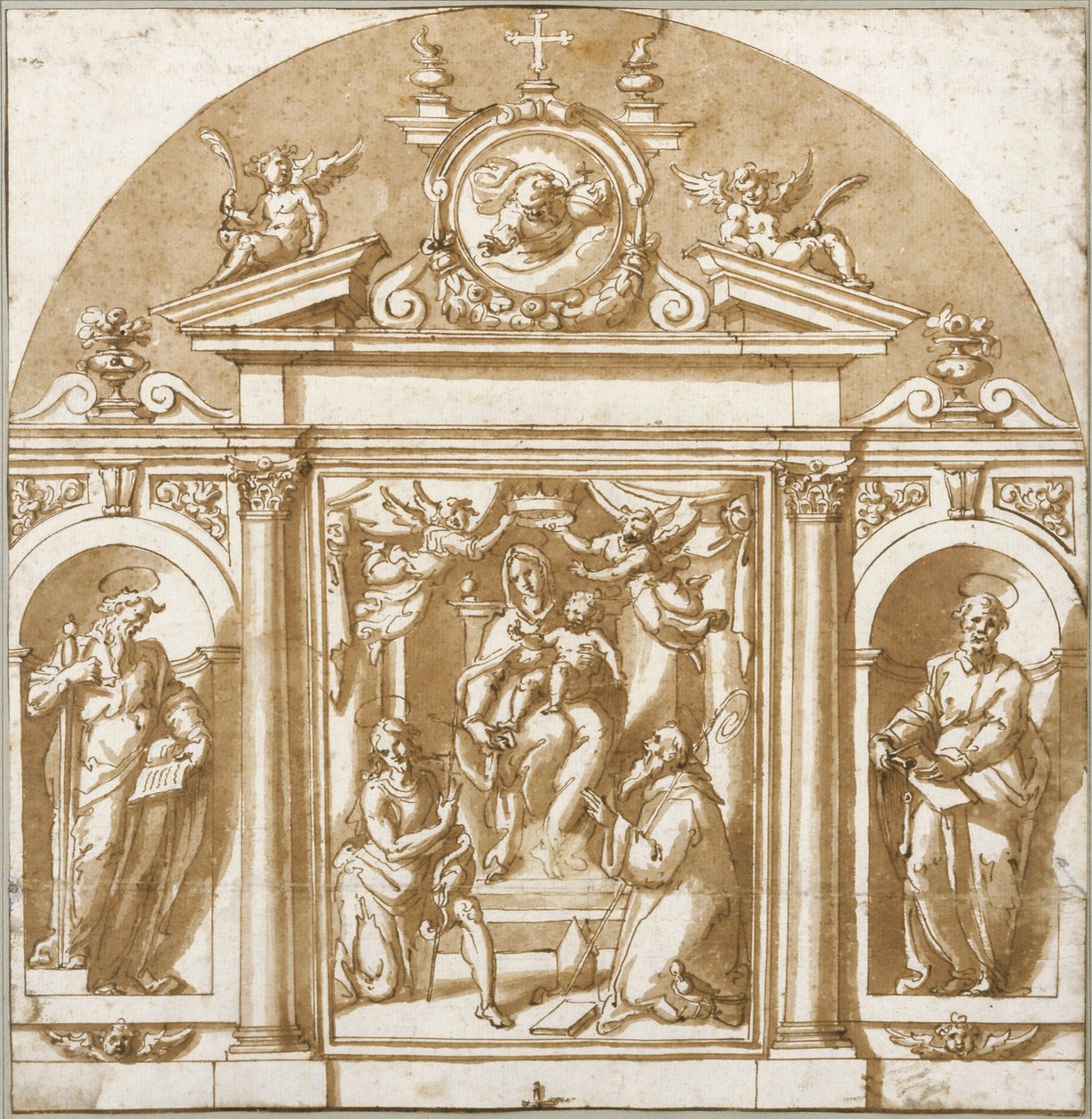 Szűz és szentek alkotó: Giorgio Vasari