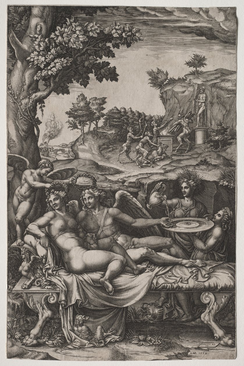 Ámor és psziché, 1574. alkotó: Giorgio Ghisi