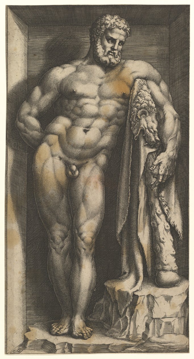 Farnese Hercules, 1570-es évek vége. alkotó: Giorgio Ghisi
