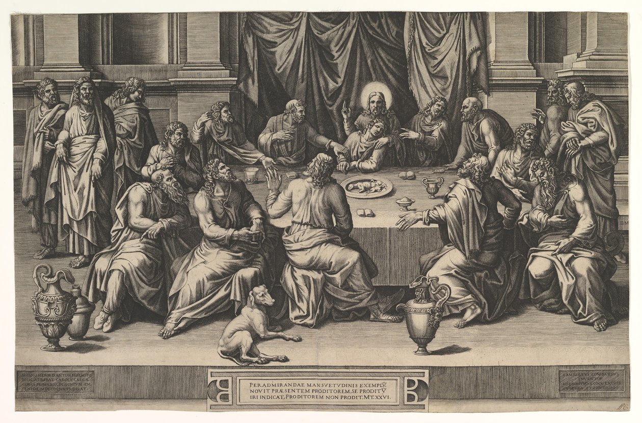 Az utolsó vacsora, 1551. alkotó: Giorgio Ghisi