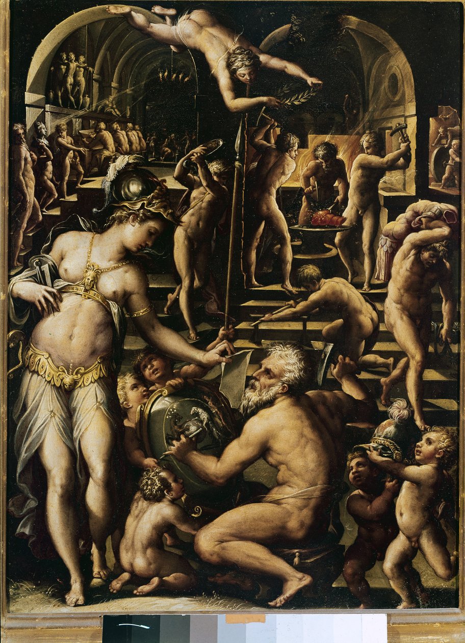 Vulkán kovácsműhelye alkotó: Giorgio Vasari