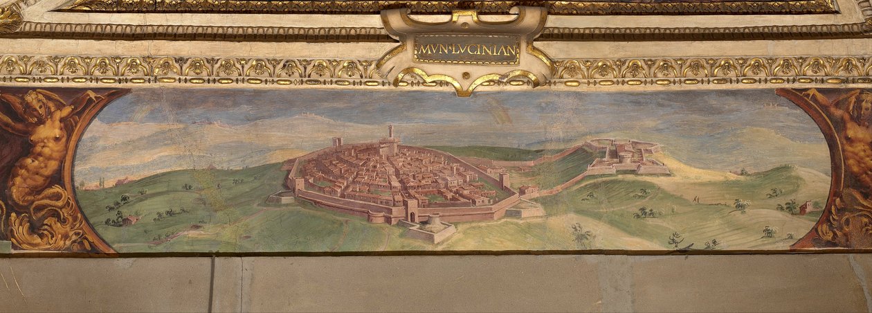 Lucignano látképe, 1557-1558 alkotó: Giorgio Vasari