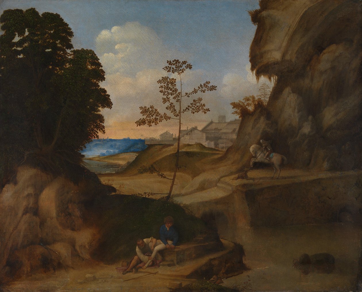 Olaszul: Il Tramonto (A naplemente) alkotó: Giorgione