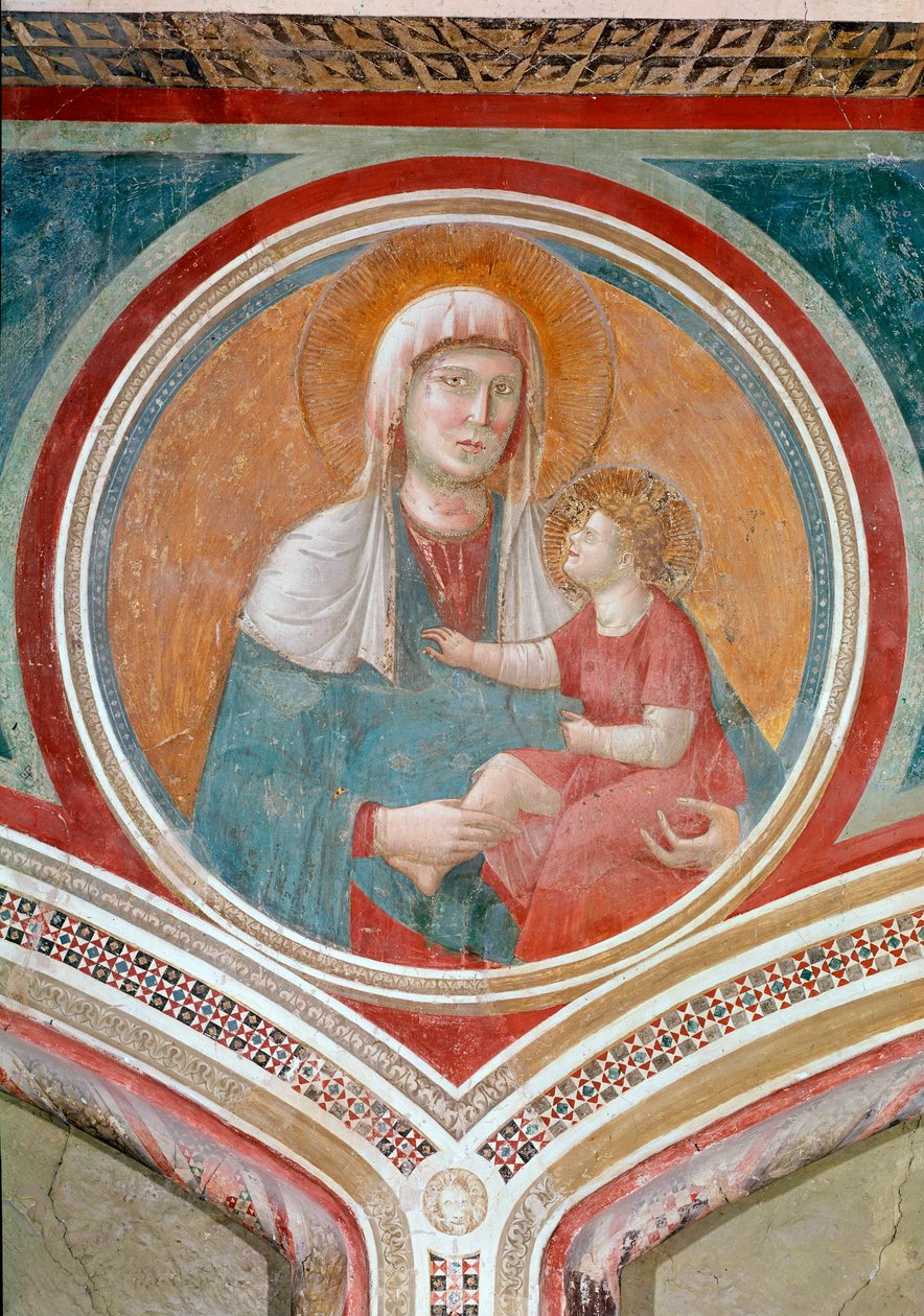 Szűz és gyermek (freskó alkotó: Giotto (c.1266 1337)