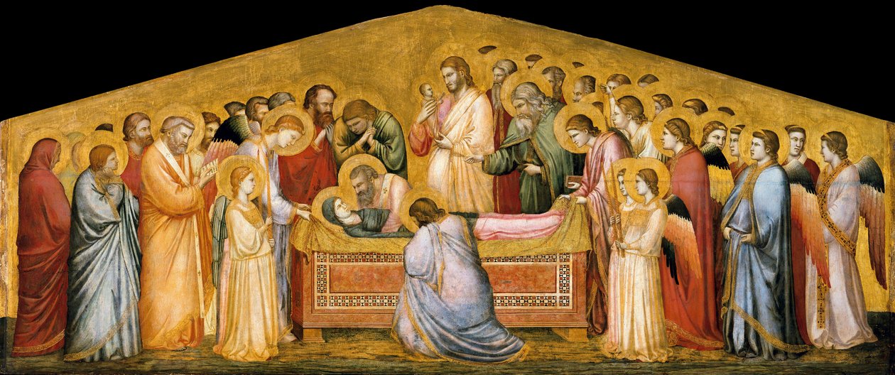 Mária sírba helyezése alkotó: Giotto