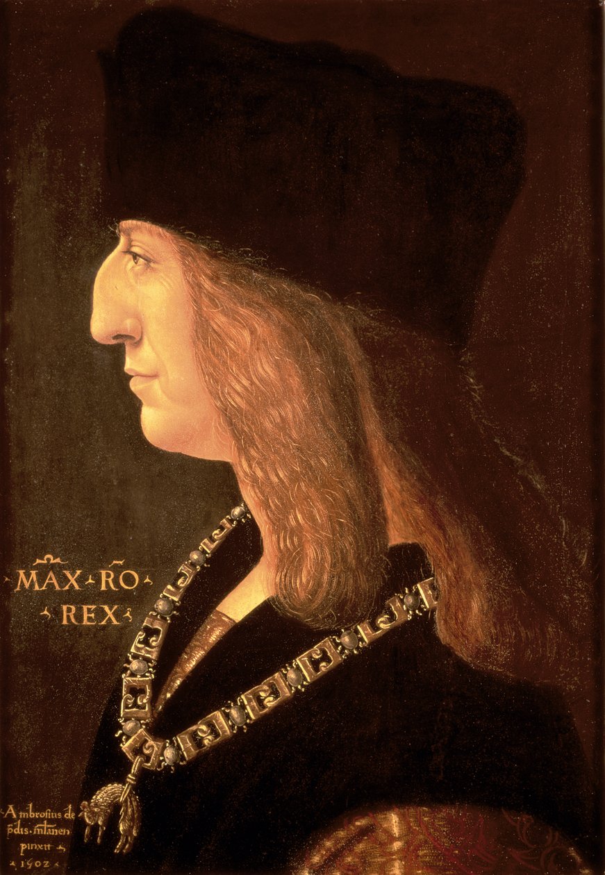 I. Maximilian német császár (1459-1519), 1502 (panel) alkotó: Giovanni Ambrogio de Predis