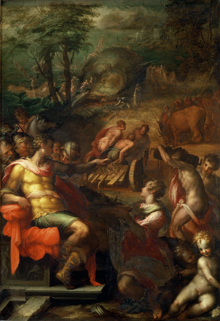 Az ámbra gyűjtése, 1572 (olaj, pala) alkotó: Giovanni Battista Naldini