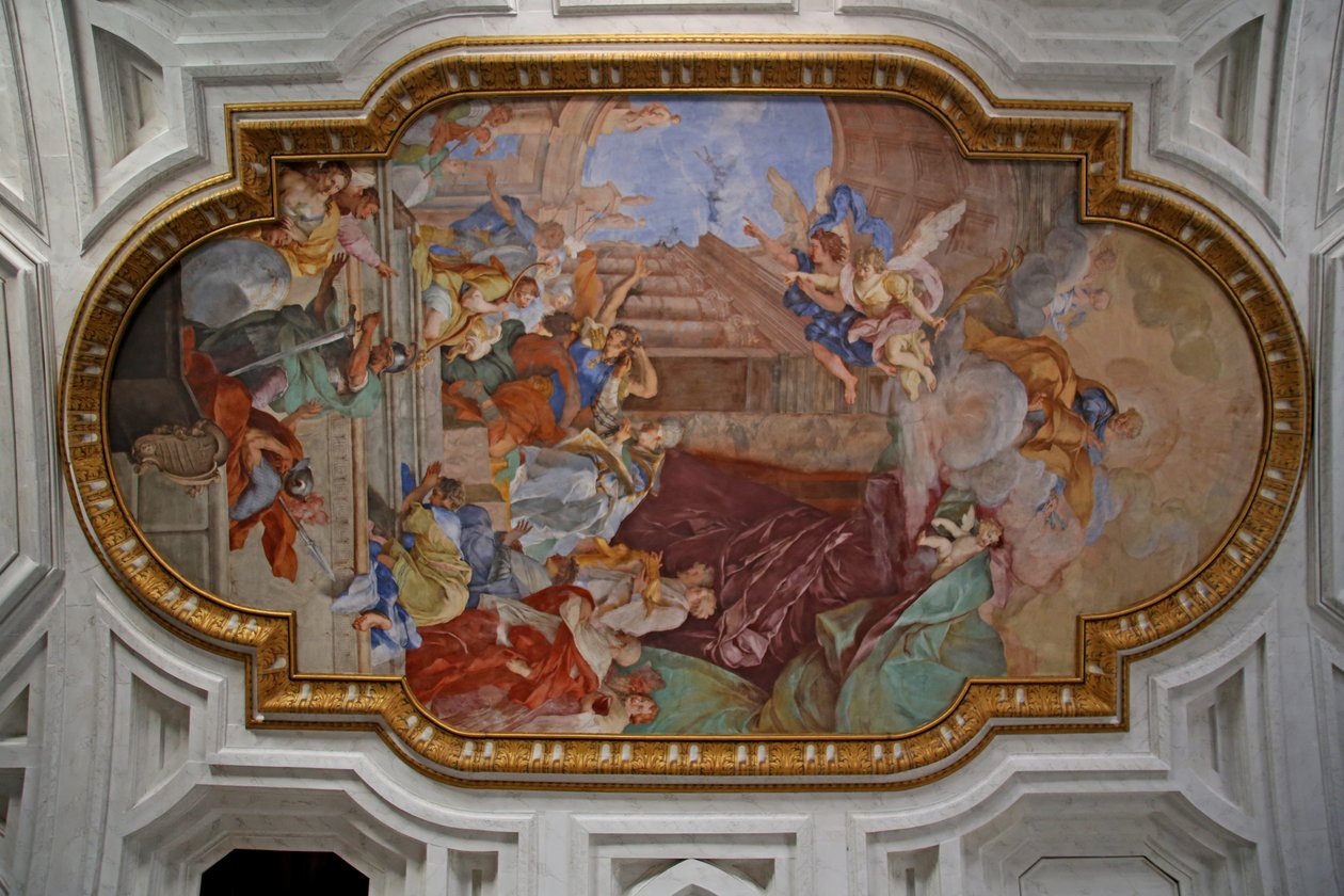 Hajómennyezet a láncok csodájával, 1706 alkotó: Giovanni Battista Parodi