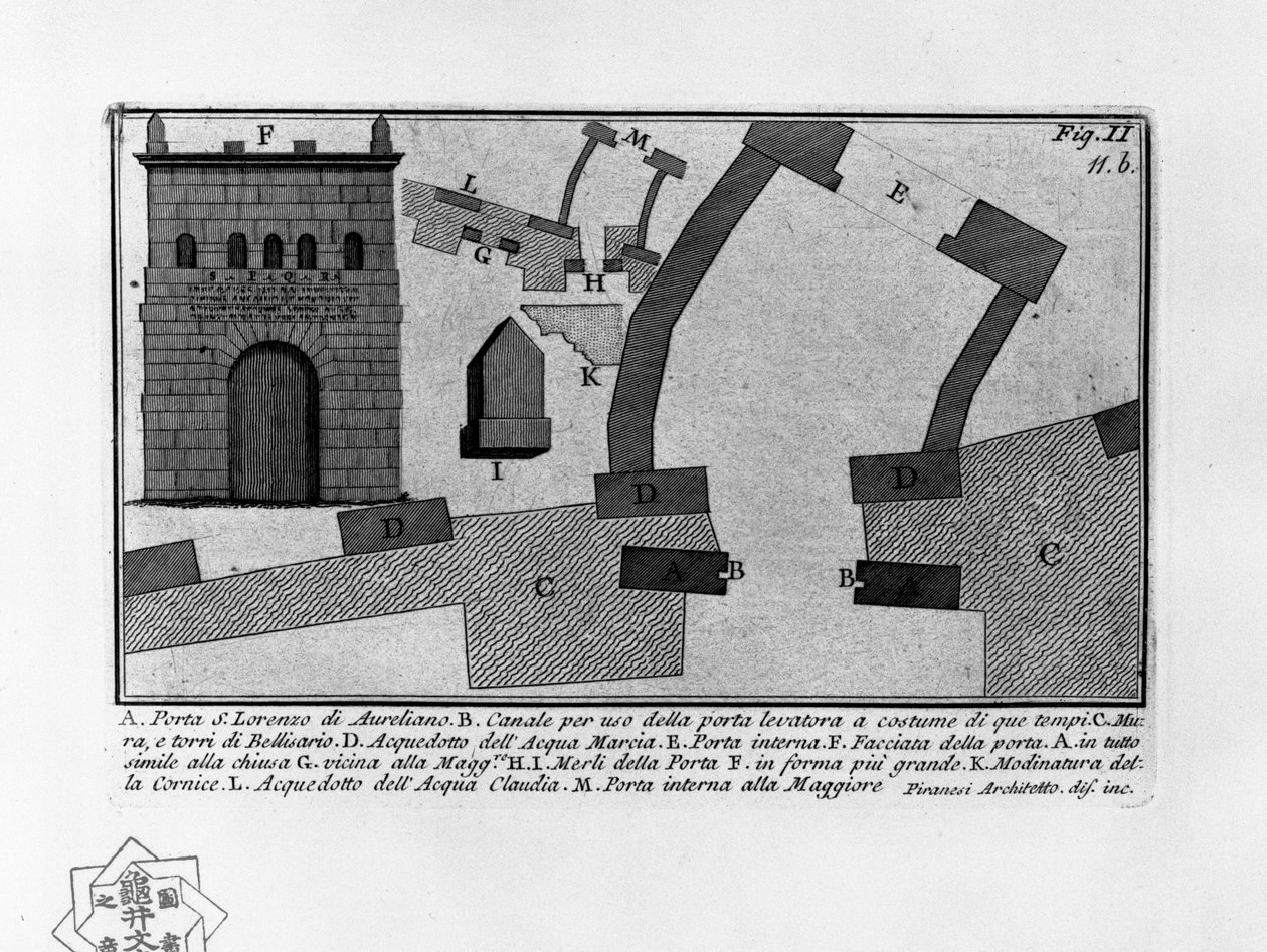 Porta S. Lorenzo di Aureliano alkotó: Giovanni Battista Piranesi