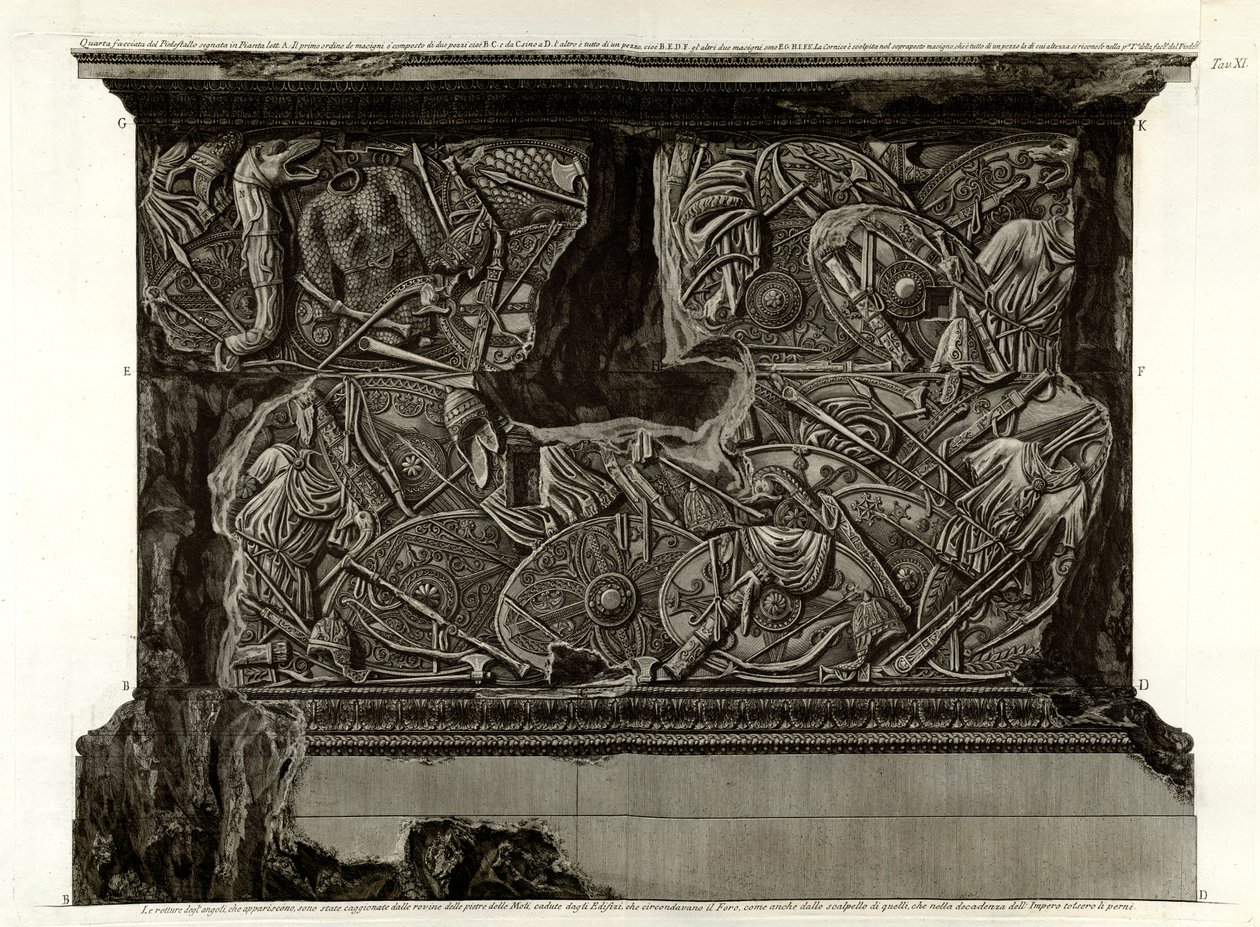 A talapzat negyedik homlokzata alkotó: Giovanni Battista Piranesi