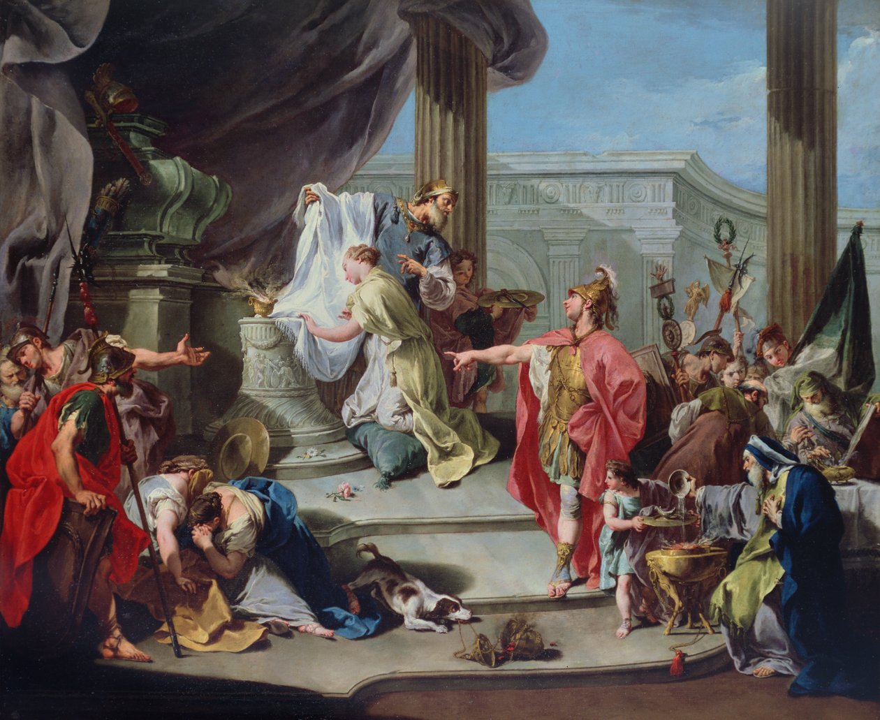 Polyxena feláldozása, 1737 alkotó: Giovanni Battista Pittoni