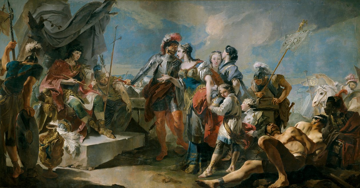 Zenobia királyné Aurélian császár előtt alkotó: Giovanni Battista Tiepolo