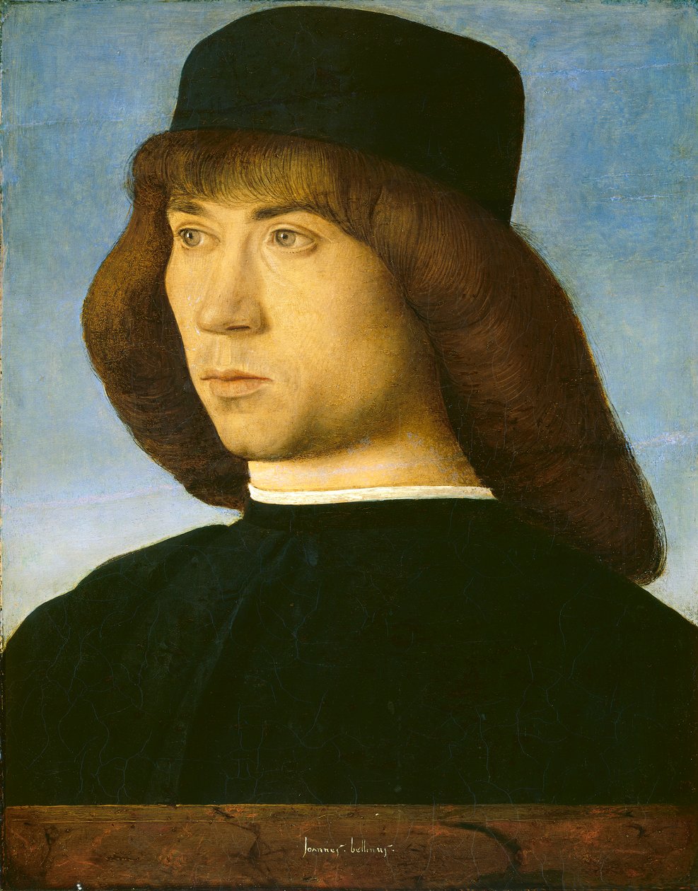 Egy fiatalember portréja, 1490 körül alkotó: Giovanni Bellini