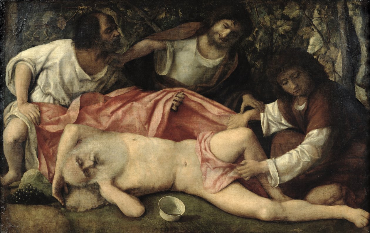 Noé kigúnyolása alkotó: Giovanni Bellini