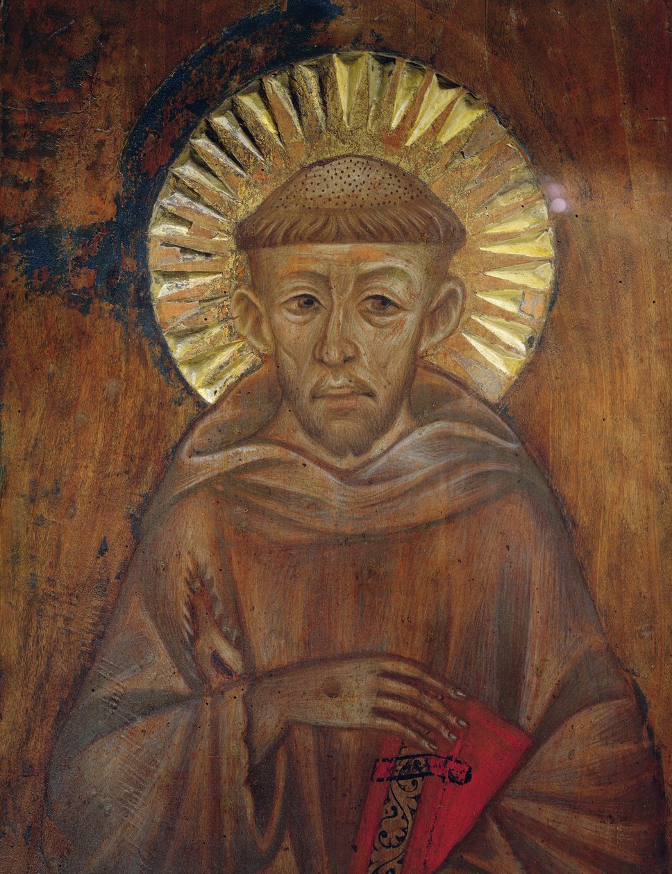 Szent Ferenc portréja, 1285 körüli olaj, tábla, 696577 részlete alkotó: Giovanni Cimabue