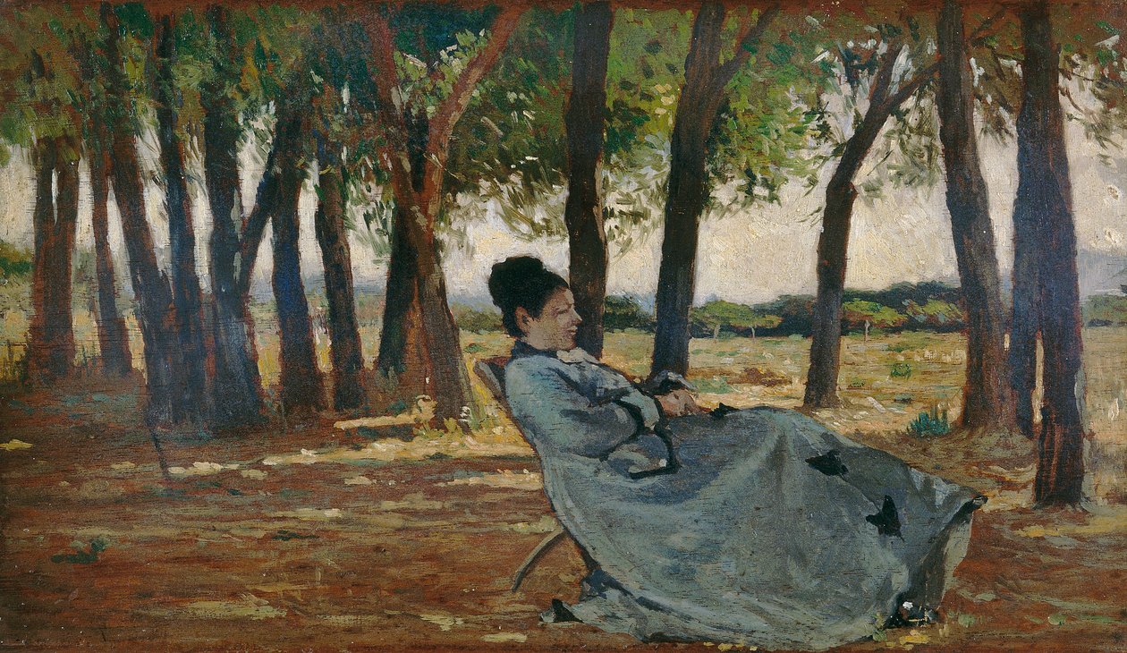 Martelli asszony Castiglioncellóban, 1867 körül alkotó: Giovanni Fattori