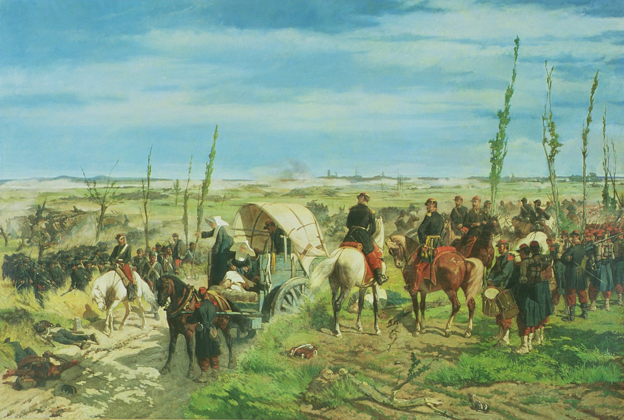 Az olasz tábor a magentai csatában, 1859. június alkotó: Giovanni Fattori