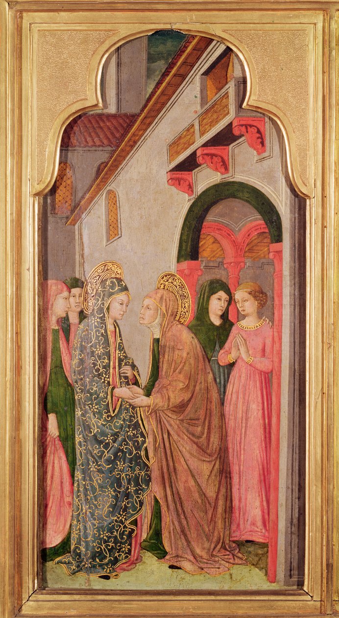 A látogatás a Szűzanya életének jeleneteit ábrázoló oltárképről, 1445 körül alkotó: Giovanni Francesco da Rimini